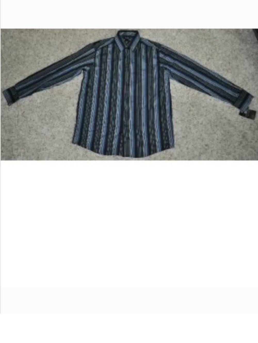 Axcess Dress Shirt Mens XL Black Striped Long Sleeve Point Collar Chest Pocket